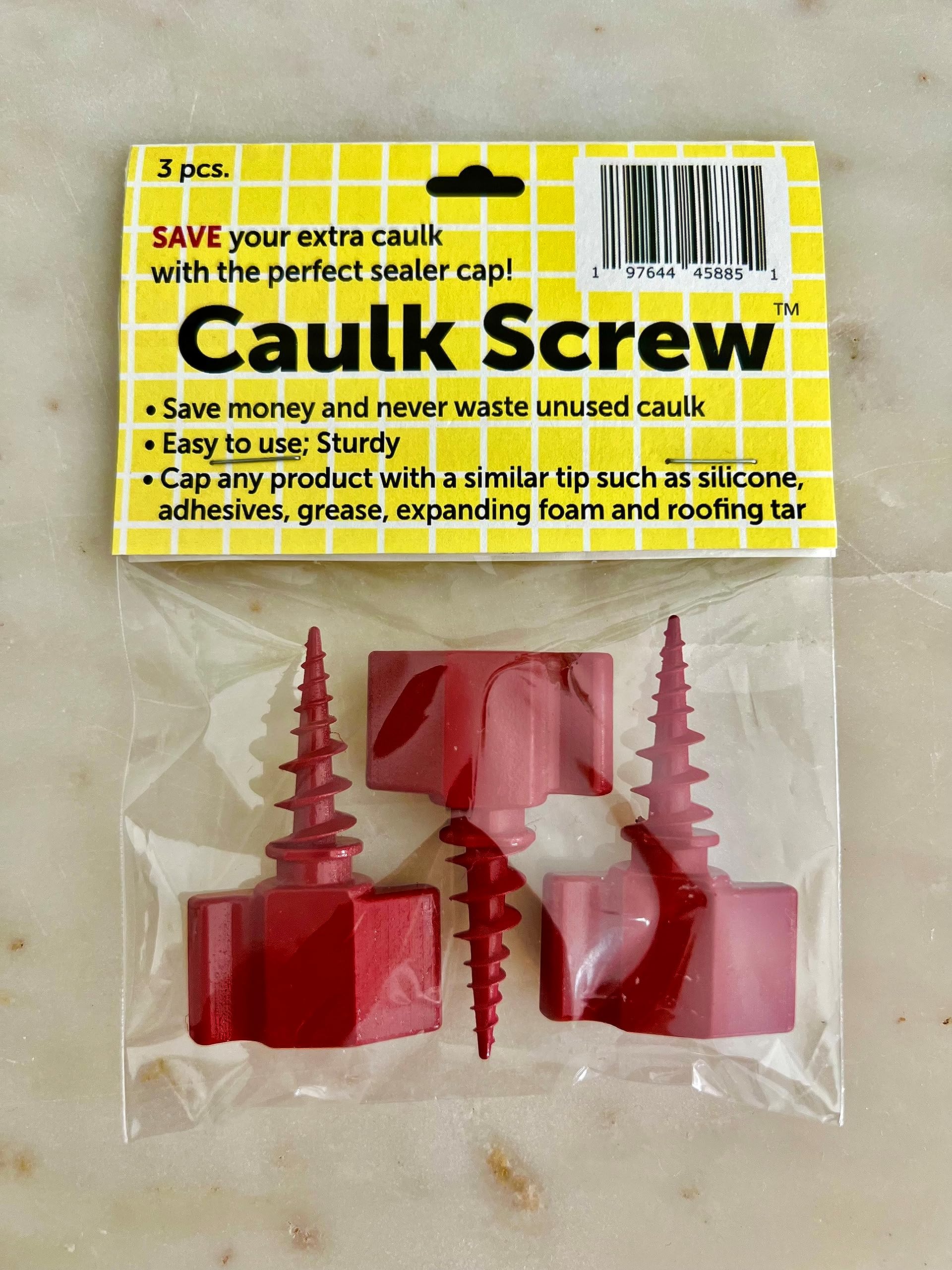 Caulk Tube Sealing Tool – Screw-On Saver Caps for Caulking Guns, Prevent Drying and Leakage, Reusable Tool Accessory, 5-Pack