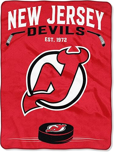 Northwest NHL New Jersey Devils Raschel - Manta unisex para adultos, 60 x 80 pulgadas, inspirada