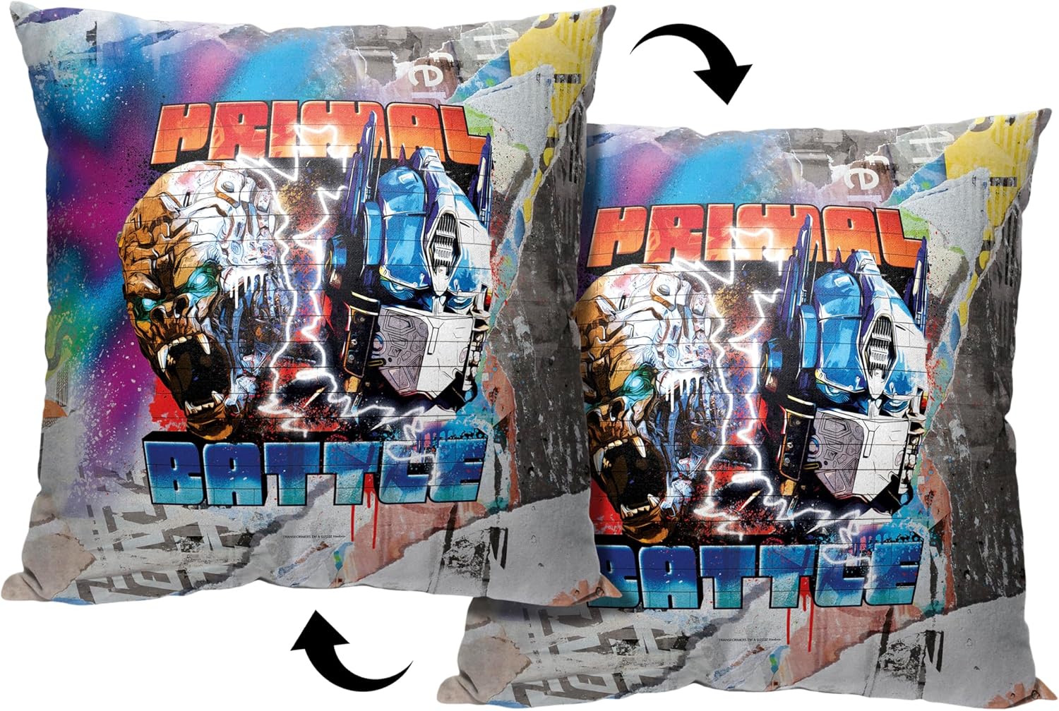 Northwest Transformers Pillow, 18" x 18", Primal Battle