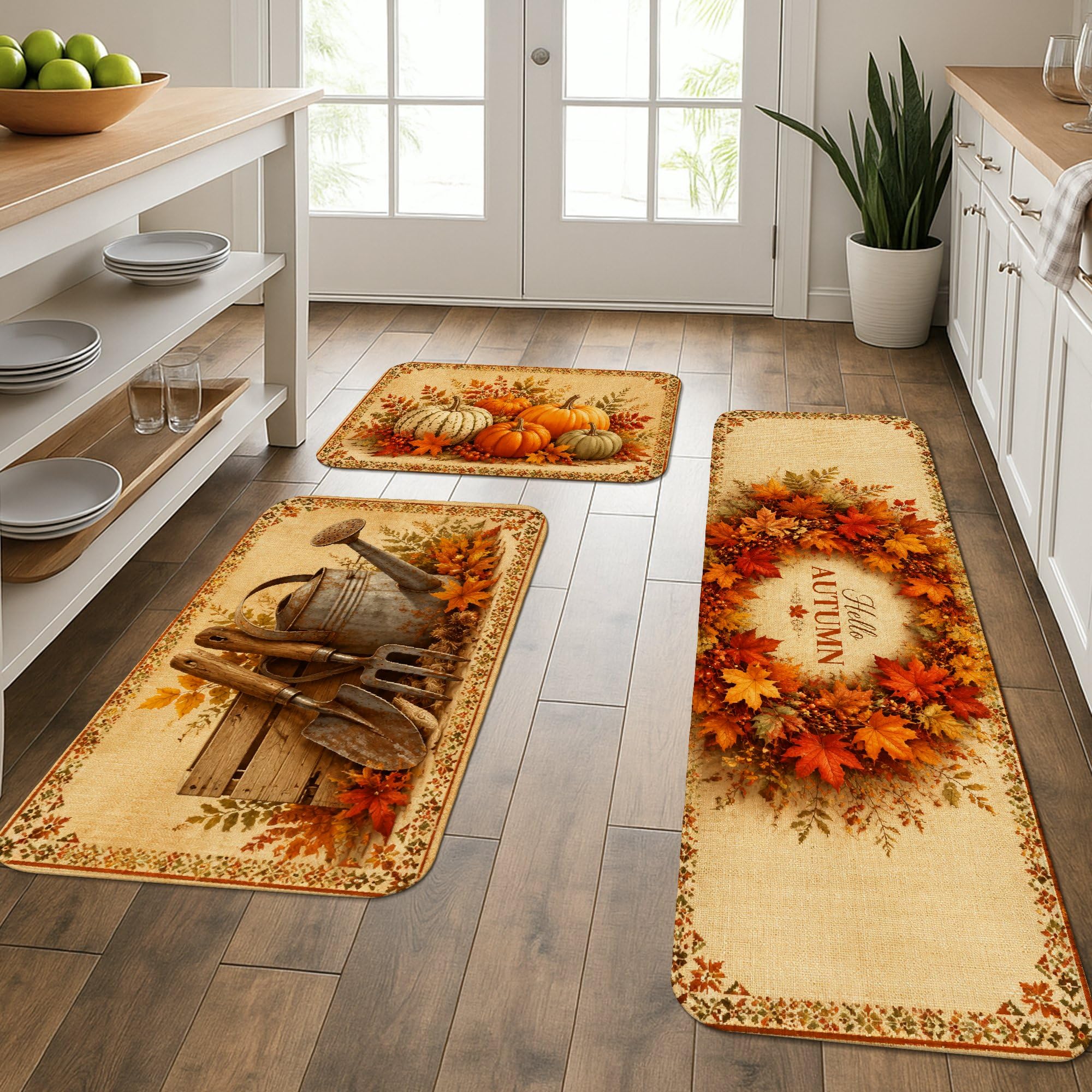 Tapis de cuisine citrouilles d'automne pour réchauffer l'ambiance de l'entrée