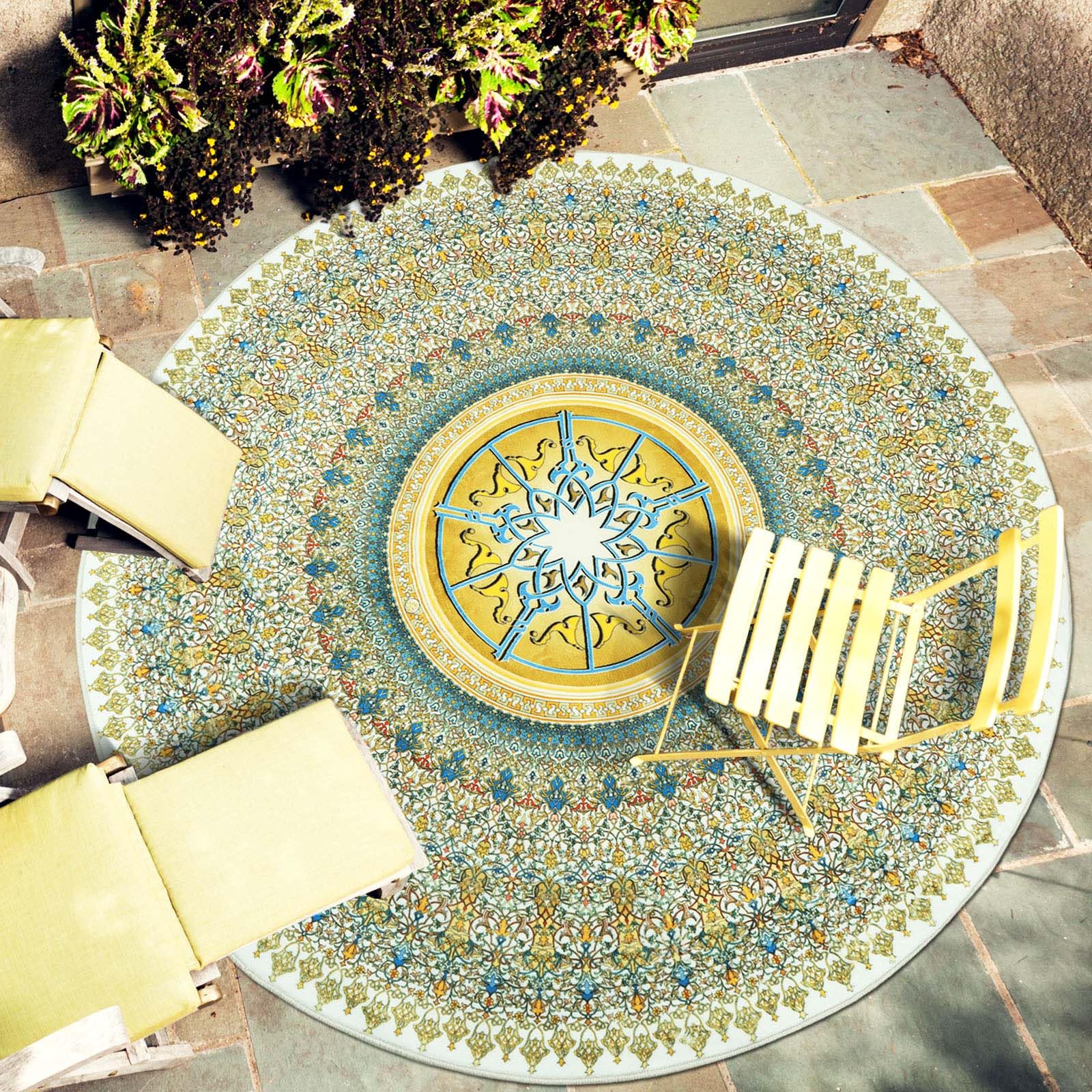 Betadistor Boho Round Rug for Bedroom 90X90 CM, 401-04090, 401-04000, 90cm / 3 ft - Image 2