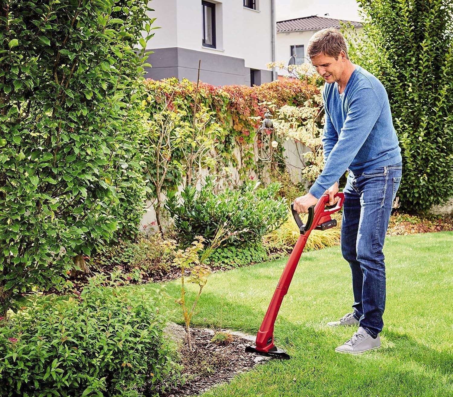 Einhell Coupe-Bordures sans Fil GC-CT 18/24 Li P Power X-Change (18V - Diametre de Coupe Lame 24cm - 20 Lames en Plastique incluses) - Livré avec Batterie 1,5 Ah et Chargeur