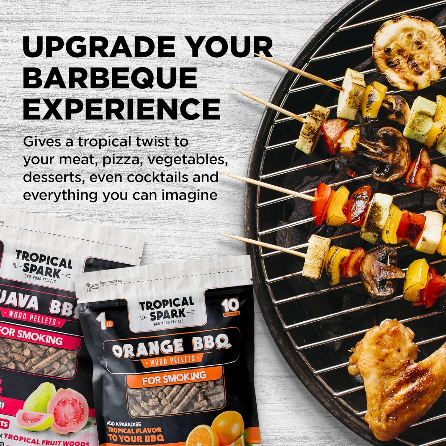 Wood Pellets | Perfect for BBQ, Smoking, Grilling, Bake, Roast, Braise | Premium 100% All-Natural | Pack of 6 | 1 lb. Bag