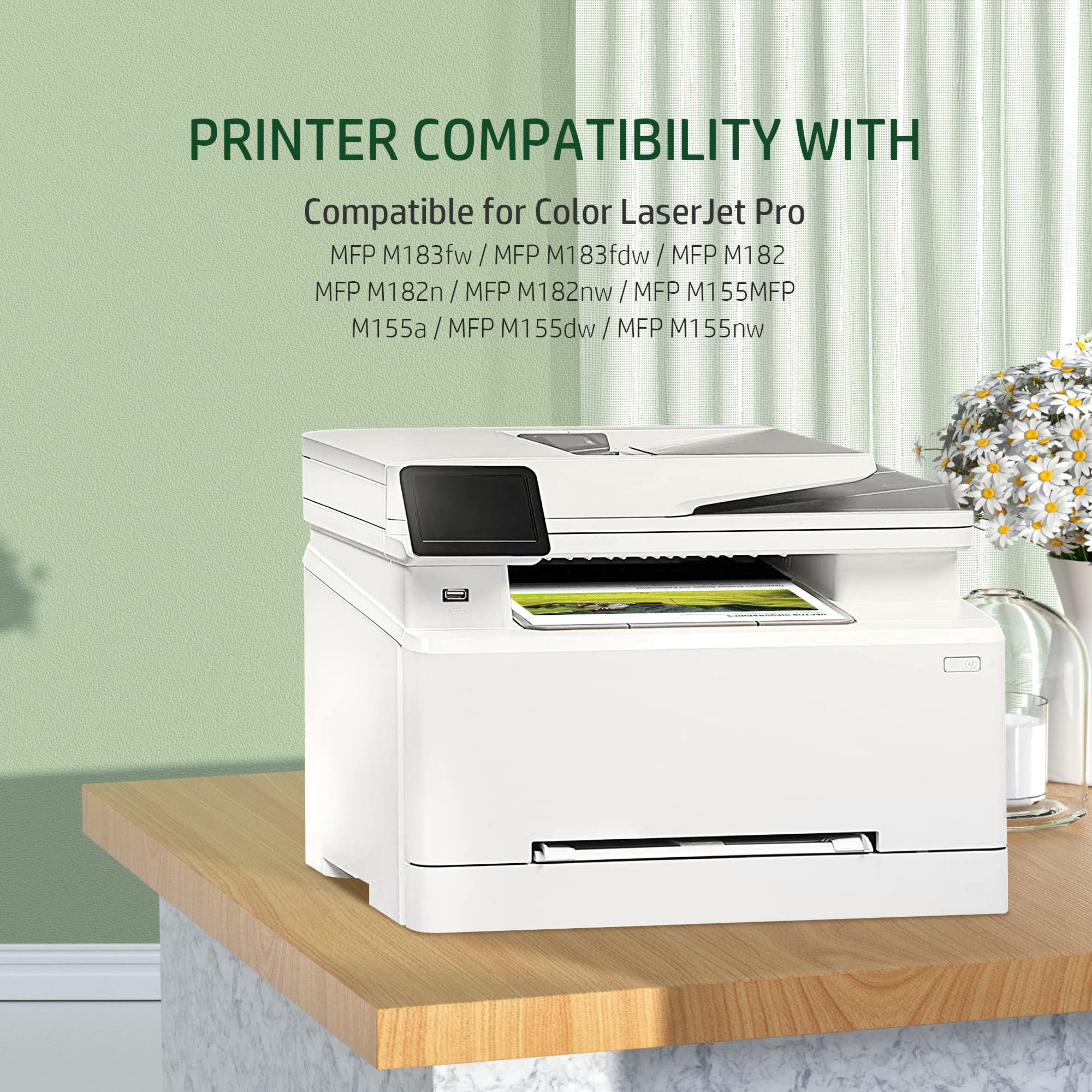 Smart Print Solutions SPS W2410A 216A With Chip Compatible Toner Cartridges Replacement For HP Color LaserJet Pro M155NW M180Series M182N M182NW MFP M183FW | High Yield 900 Pages |(1X Cyan