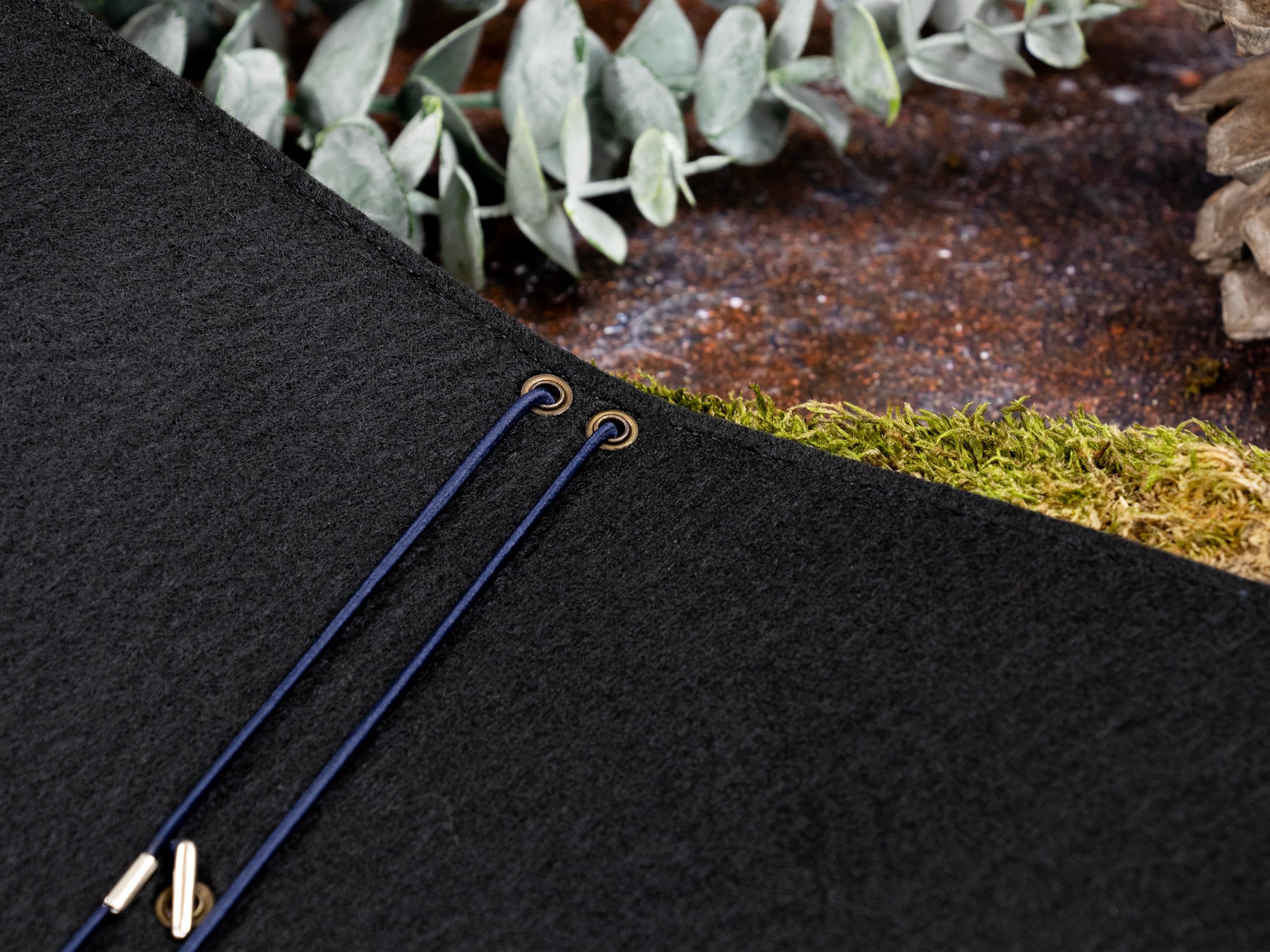 Travelers Notebook, blueberry, – verschiedene Größen, nachfüllbar – Handmade Journal aus waxed Canvas, Platz für 2 Hefte, optional mit Notizheften, dots oder blanko, undatiert