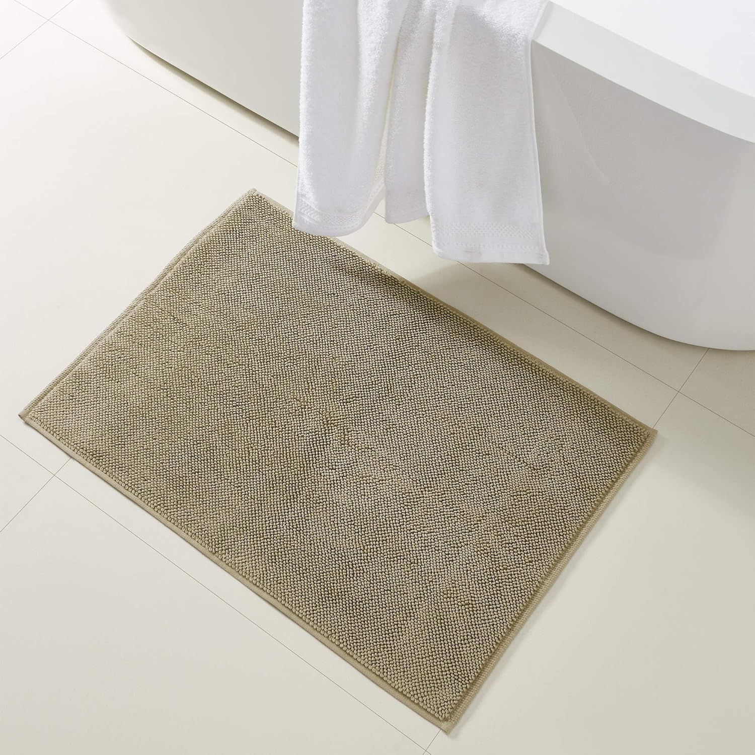 Amrapur Overseas 100-Percent Turkish Cotton Bath Rug Grey : Home & Kitchen
