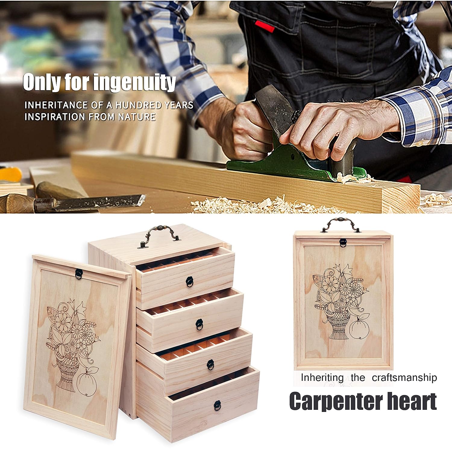 Essential Oil Storage for 96 Bottles - Essential Oil Organizer Holds 5 10 15 20 30 ml Travel Box For Young Living & Doterra Bottles - Wooden Essential Oil Box(Update Version)