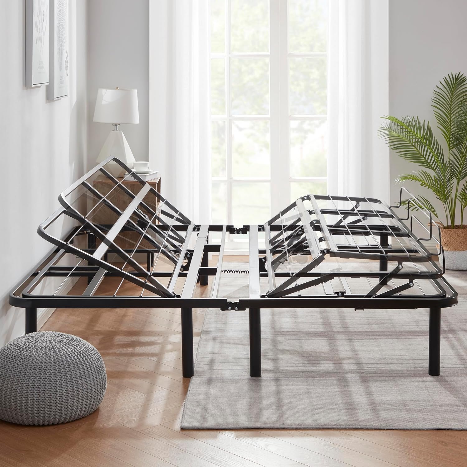 Nestl Full Size Adjustable Bed Frame, Electric Base with Head and Foot Incline, Zero Gravity, Flat and Anti Snore Presets, Quiet Motor, No Box Spring Needed