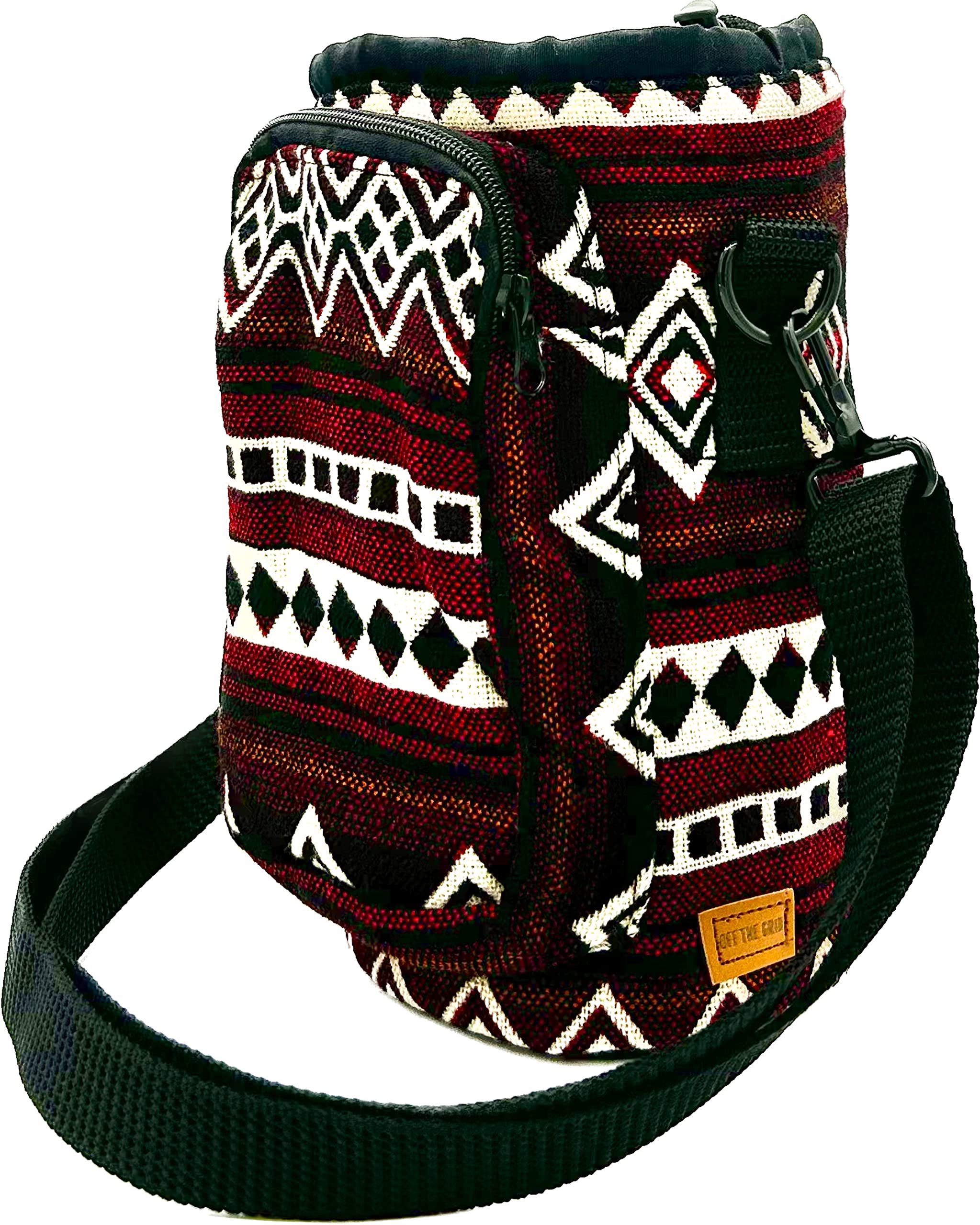 Off the Grid Water Bottle Holder with Strap & Pocket for Phone, Card, Cash or Keys | Bottle Sleeve Carrier for Walking, Backpacking | Hydro and Iron