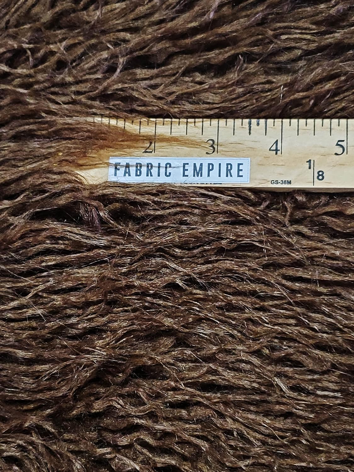 Faux Fur Long Pile Curly Fabric Alpaca Brown / 60" Wide/Sold by The Yard