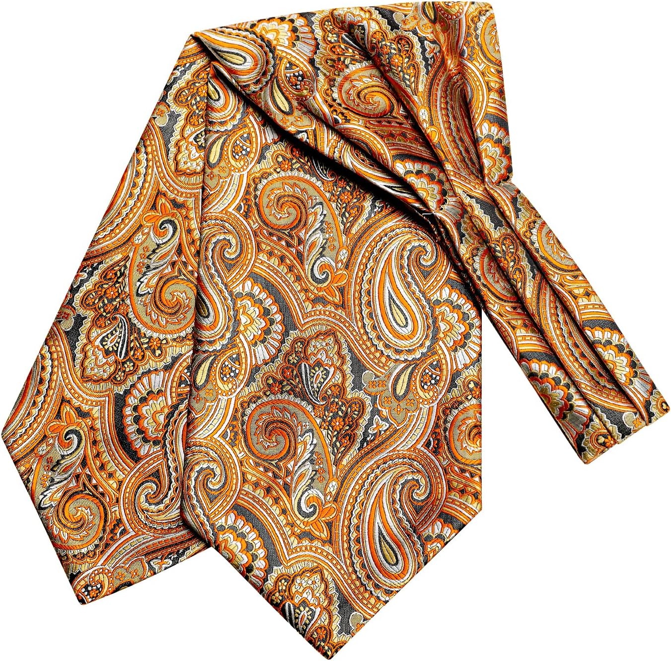 Hi-Tie Ascot Ties for Men Silk Cravat Handkerchief Cufflinks Lapel Pin Scarf Tie Sets Wedding Party Formal - Image 3