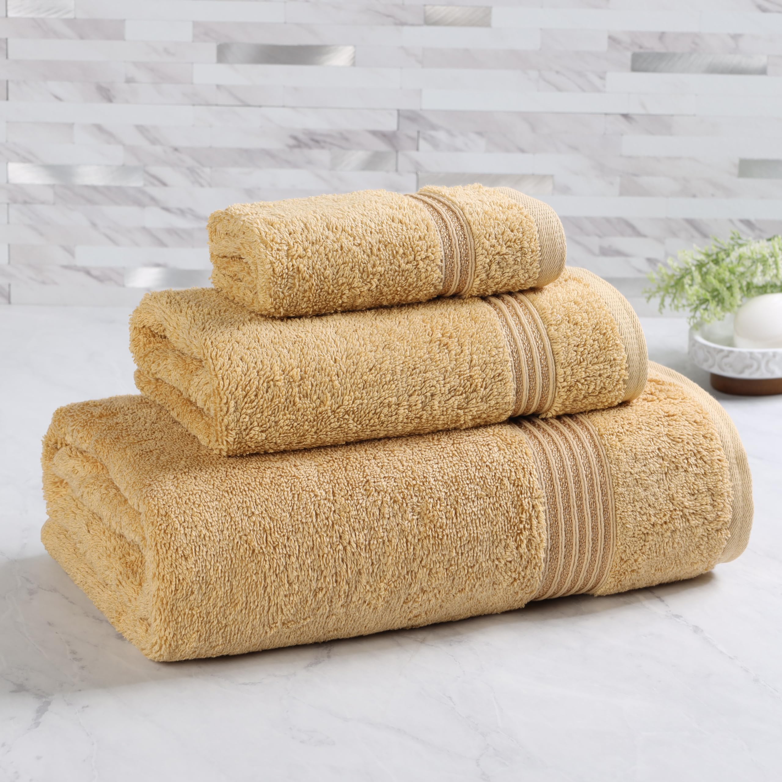 Serviettes de bain absorbantes en coton égyptien épais pour décoration d'intérieur