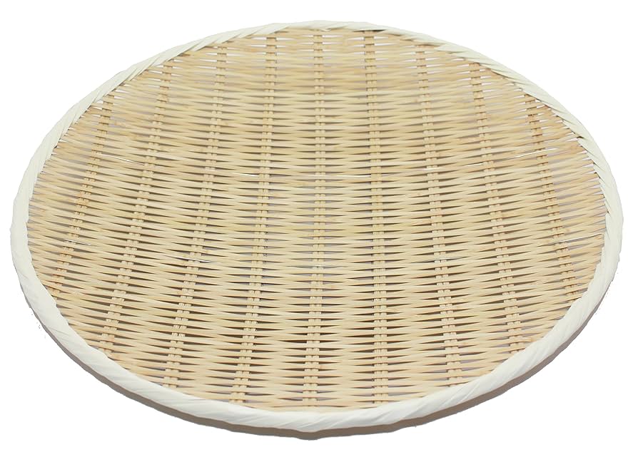 Amazon｜竹製 樹脂渕 丸盆ザル 45cm 15-809｜ざる・水切り