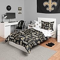 Vista 22 de FOCO Unisex-Adult NFL Team Logo Bed in a Bag Comforter, Sheets, Pillow Cases Bedding 5-Piece Set
