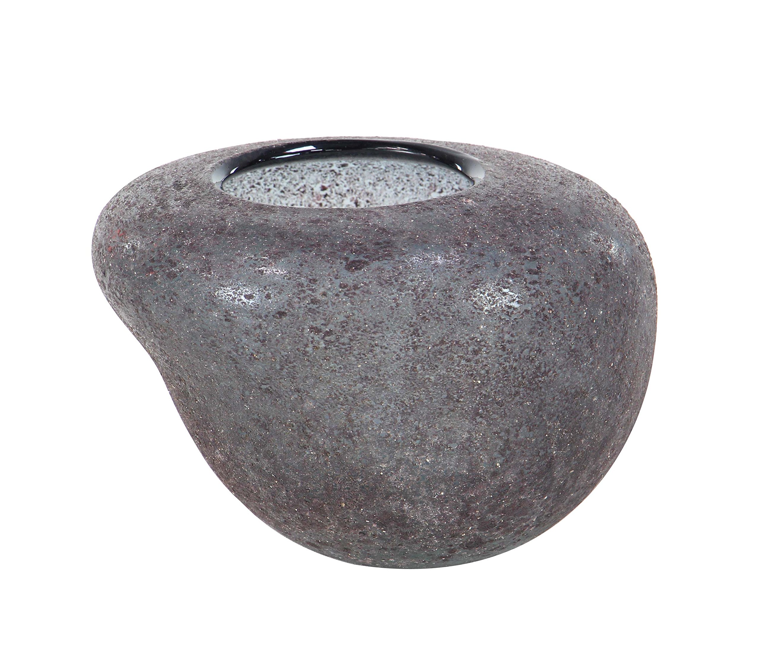Vase en verre gris Deco 79 d une finition artisanale haut de gamme