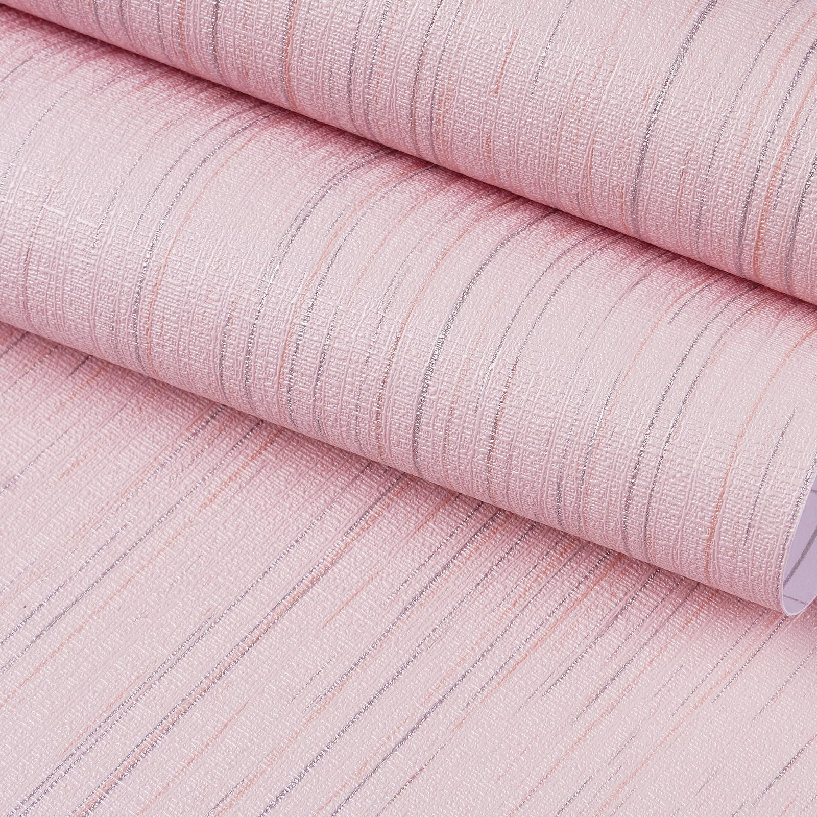 Papier peint rose pastel FunStick 40,1x1198,9 cm pour deco