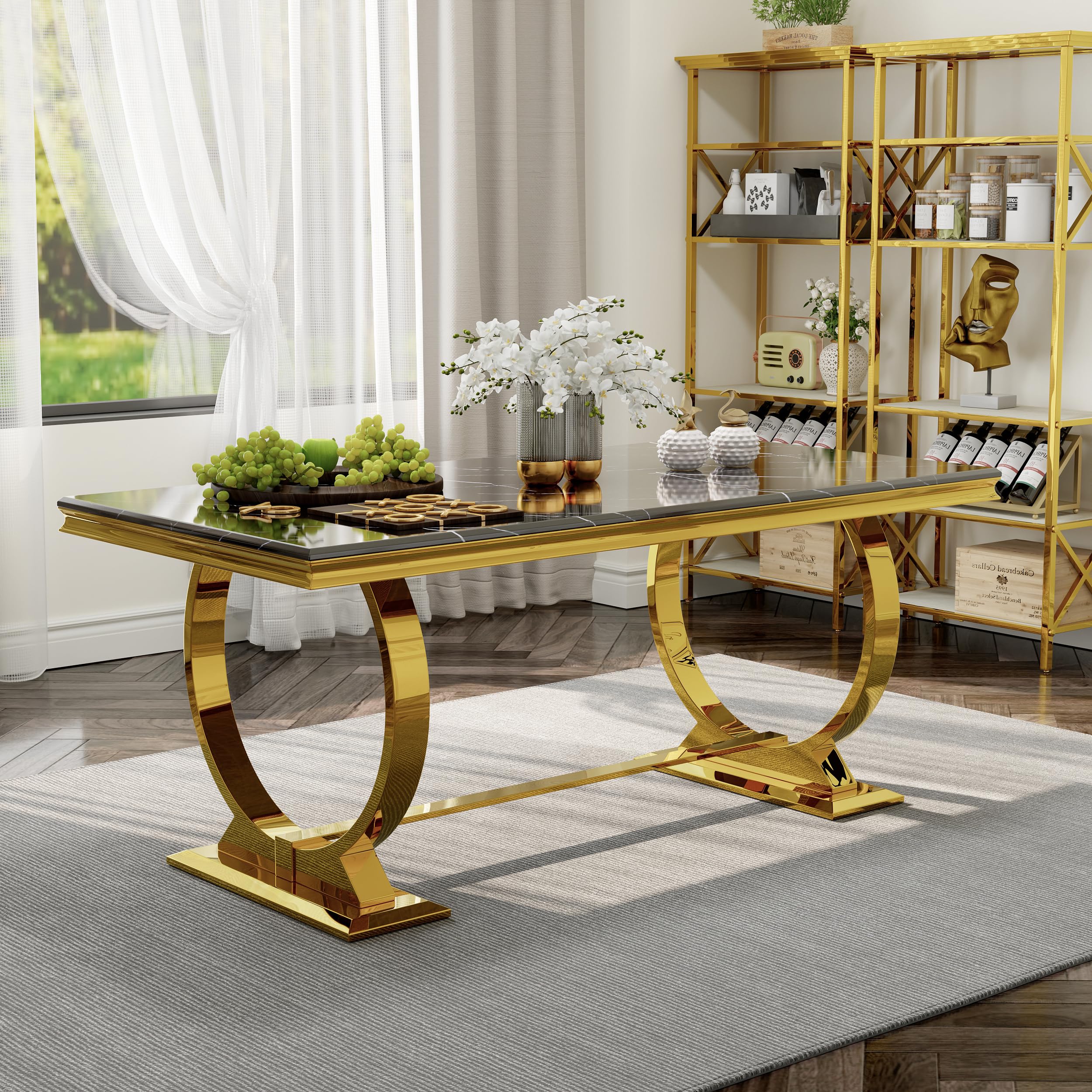 Dining Table 72 Inch Long Extra Deep Mid Century Extendable Dining