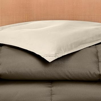 Modern Threads Down Alternative Reversible Comforter Taupe/Champagne King
