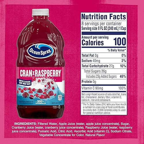 Vista 147 de Ocean Spray - Cóctel de jugo de arándano, botella de 64 onzas