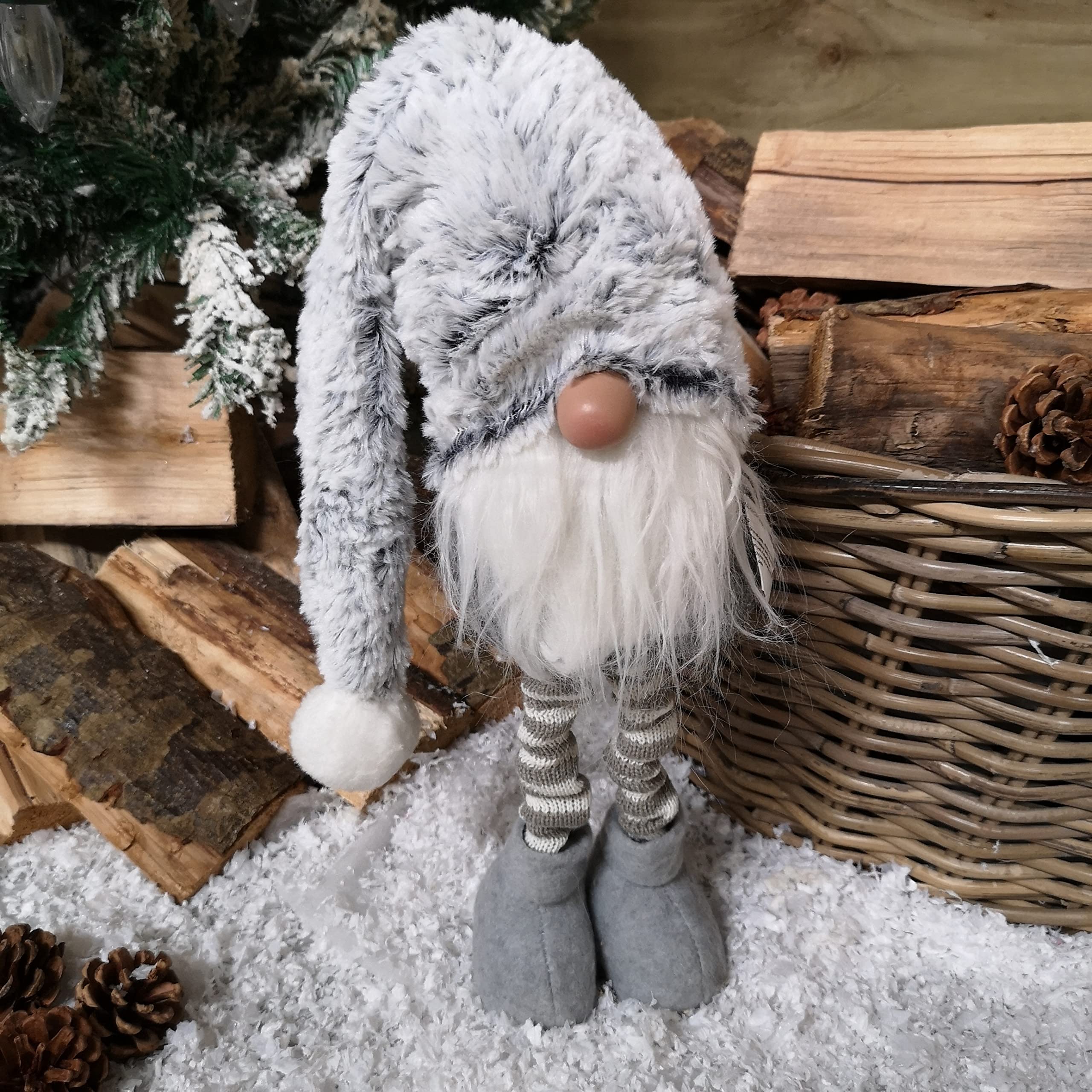 Samuel ALEXANDER 80cm Christmas Furry Male Gonk with Extendable Legs and Oversized Hat