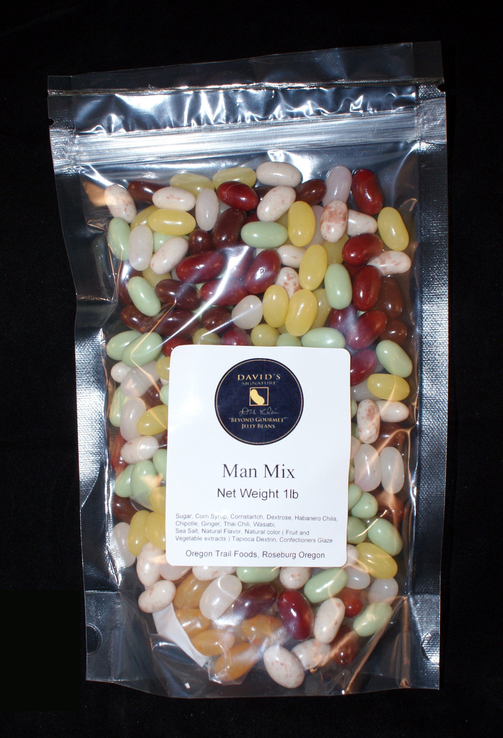 David's Signature Beyond Gourmet Man Mix Jelly Beans – Luxurious Jelly Bean Confections – Ideal Gourmet Candy Gift, Candy Buffet & Wedding Favors – No Artificial Colors, Preservatives - 1 Pound
