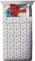 Vista 3 de Marvel Spiderman Spidey VS - Juego de ropa de cama de 5 piezas tamaño individual, incluye edredón y juego de sábanas, microfibra súper suave