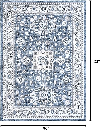 Miniatura 138 de Rugs.com Outdoor Aztec Collection Alfombra – 4 x 6 pies alfombra de tejido plano gris carbón perfecta para salas de estar, grandes comedores, planos