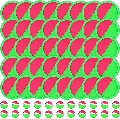 Juguetes para niños, juego de lanzar y atrapar, 40 palas, 20 pelotas, juego de playa, juegos de patio, juegos de césped, juegos al aire libre,