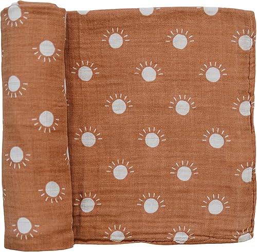 Vista 8 de Mebie Baby Manta de muselina Autumn Bloom, manta moderna y neutra para bebé niña o niño, mantas suaves para bebé, manta para recién nacido, 0-3