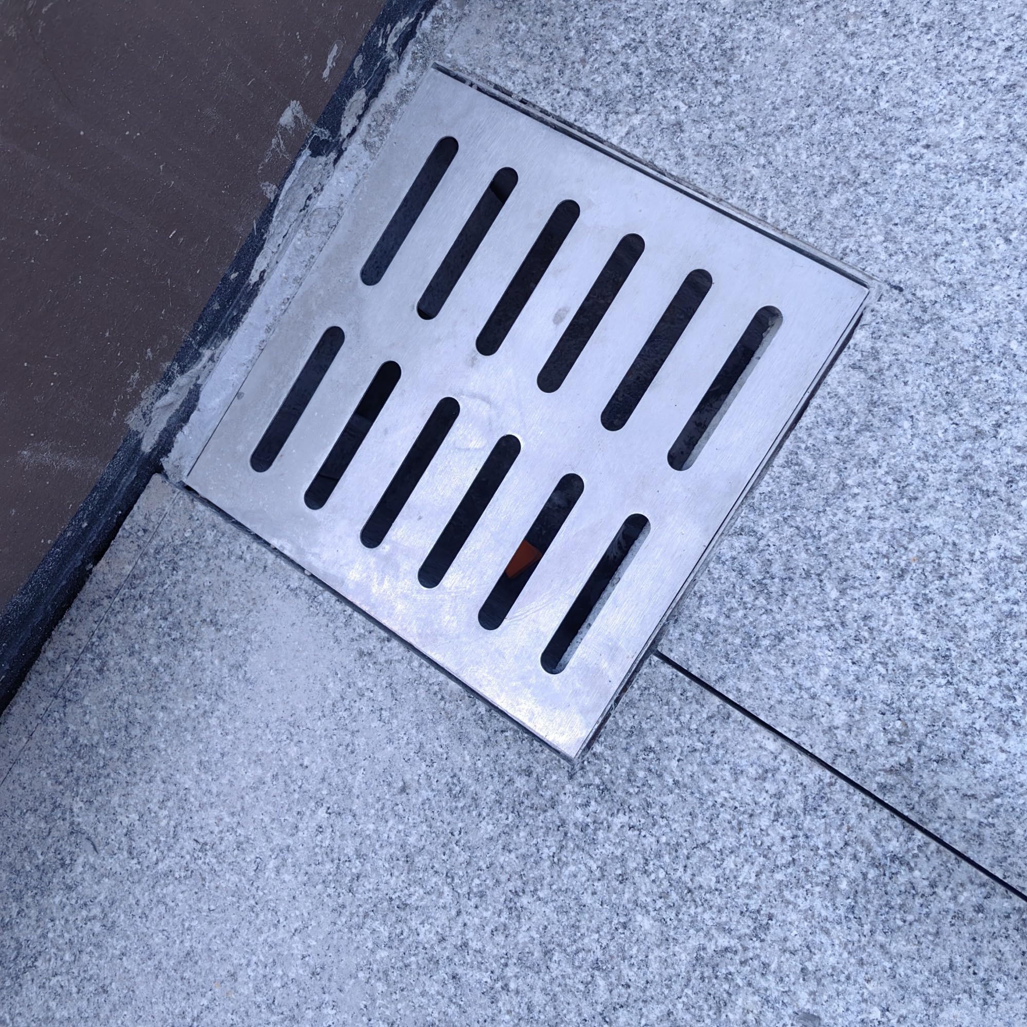 IMUNKT Edelstahl Abflussgitter 40x40cm - Quadratische Entwässerungsrinne Aus 304 Edelstahl Für Außenbereich
