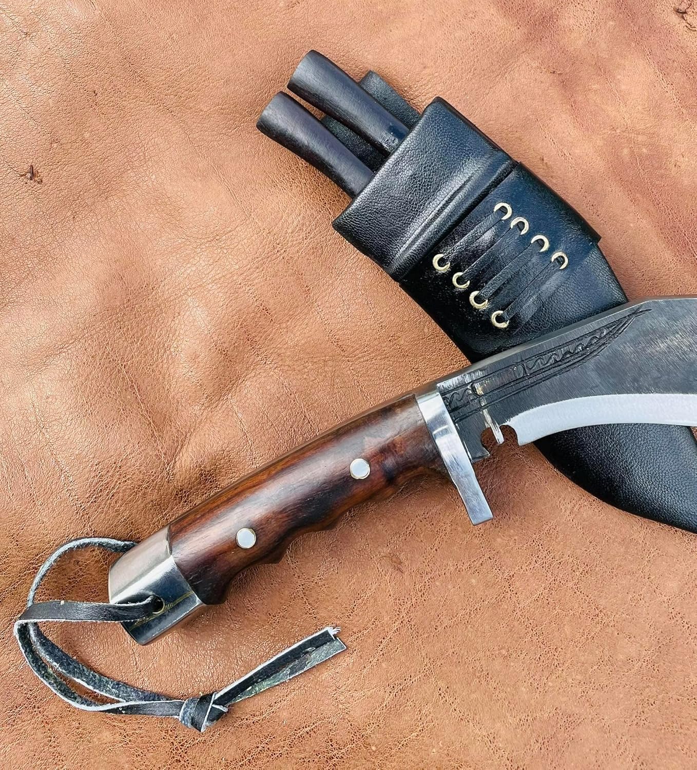 6 Inch Authentic Ranger Kukri, Traditional Hand Forged Full Tang Blade Khukuri Made in Nepal - High Carbon Steel Knife