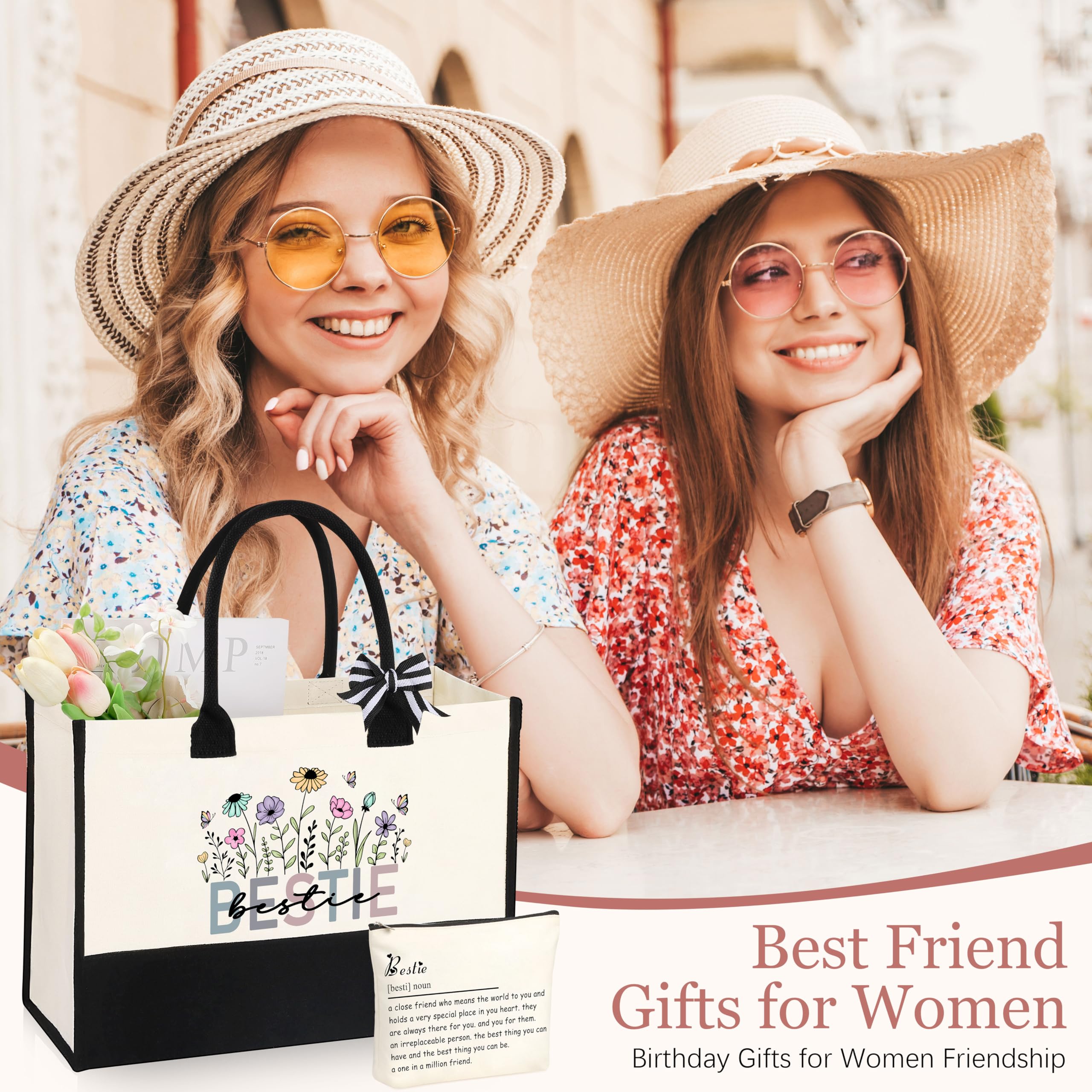 Juego de 6 cestas de regalo de cumpleaños para mujeres, Día de San Valentín, Día de la Madre, regalos únicos para mejor amiga, mujer, amistad, mejores amigas, ideas de Navidad, cesta de regalos