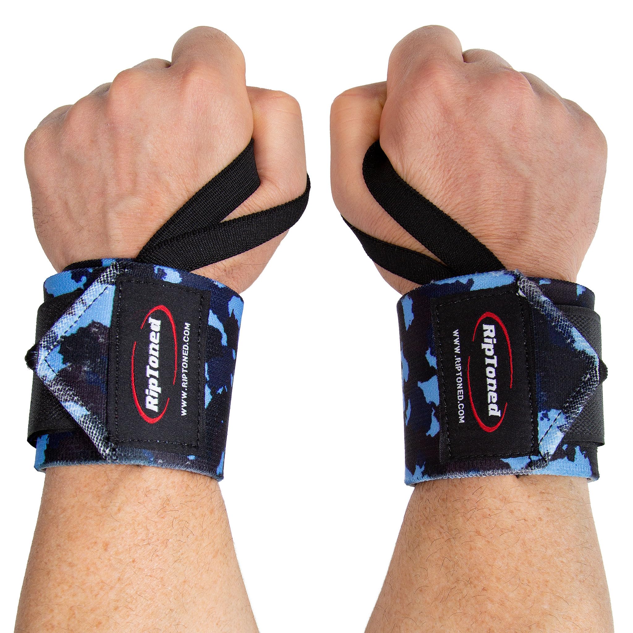 Rip Toned 18” Wrist Wraps - Wrist Straps for Weightlifting - Lift Better, Protect Wrist Pain - Adjustable, Durable, Machine Washable - Wrist Brace for Weightlifting - USPA Endorsed for Men & Women