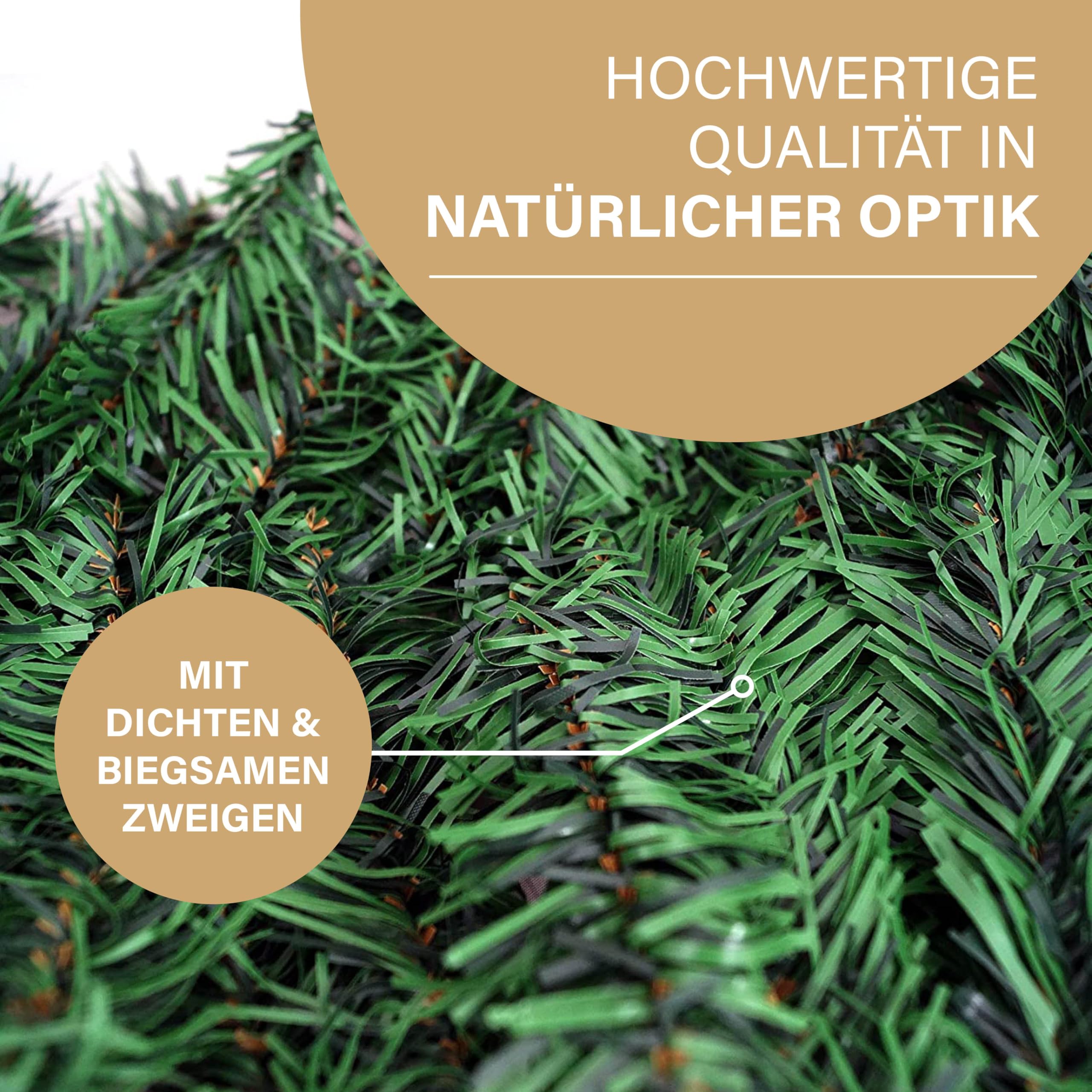 LOMIMOS Weihnachtsgirlande Aus Kunstpflanzen – Ca. 100 M, Grüne Girlande, Weich & Flexibel Für Drinnen/draußen – Festliche Dekoration Für Weihnachten & Feiern