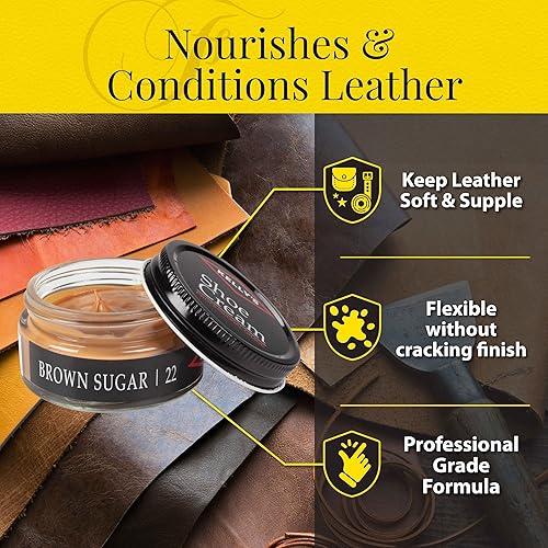 Miniatura 5 de Kelly's Shoe Cream - Pomada profesional para zapatos, 1.5 onzas, varios colores disponibles, Marrón