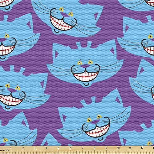 Miniatura 135 de Tela de panda Lunarable de The Yard, diseño de oso asiático con dibujos animados comiendo hojas y ramas, animal silvestre, tela decorativa para