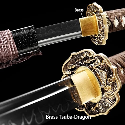 Miniatura 3 de Shinken of Swords Espada Katana hecha a mano de arcilla real templada, hamón de acero T10, espada samurái japonés, espada afilada completa