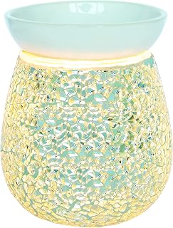 airpure Mosaic Electric Wax Melter, The Silver Melt Burner, Flameless Warmer, Create a Pleasing and Welcoming Environment in Any Room in Home or Office, 13.5cm