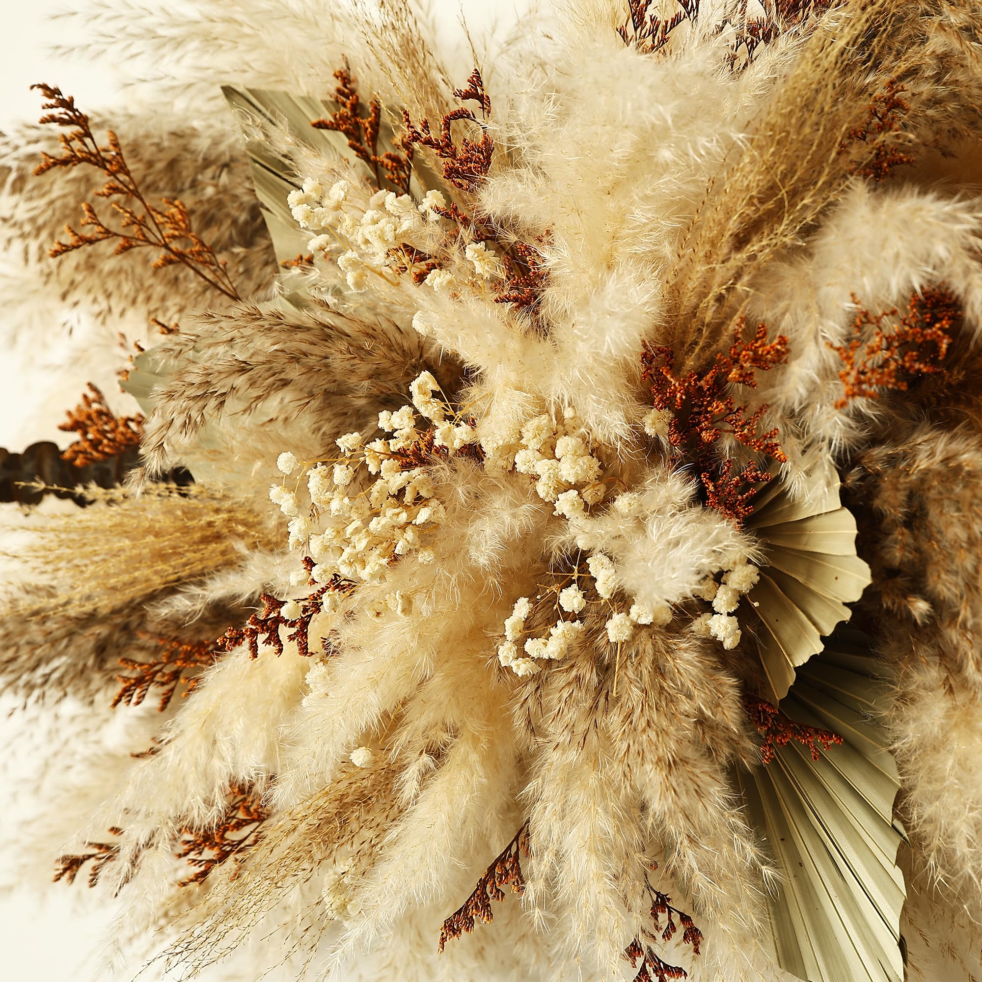 1 guirlande d'herbe de la pampa séchée bohème – Décoration murale florale neutre pour chambre d'enfant, cérémonie de mariage ou décoration d'intérieur rustique (grâce terre)