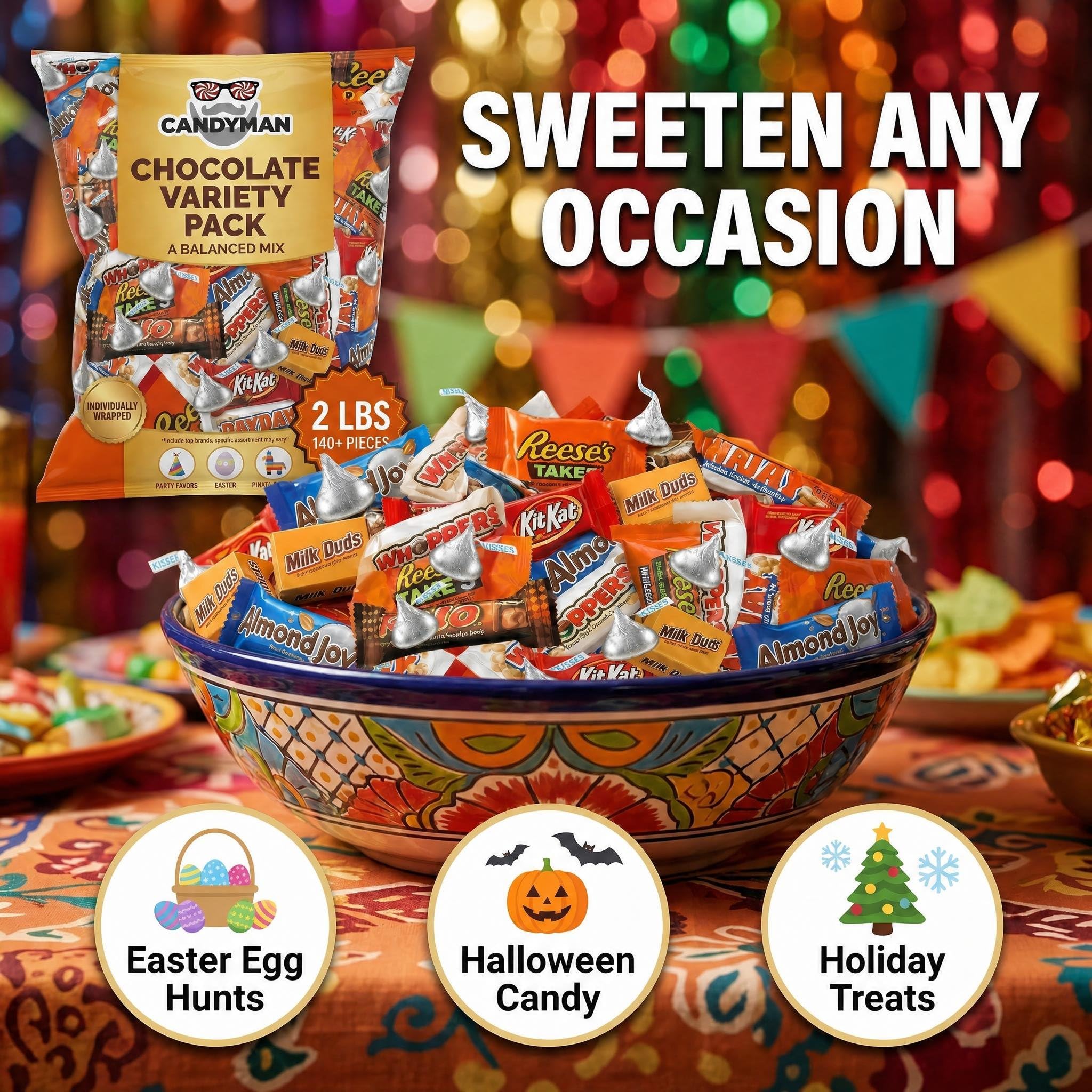 Amazon.com : CANDYMAN Chocolate Candy Variety Pack, 4 lb Assorted