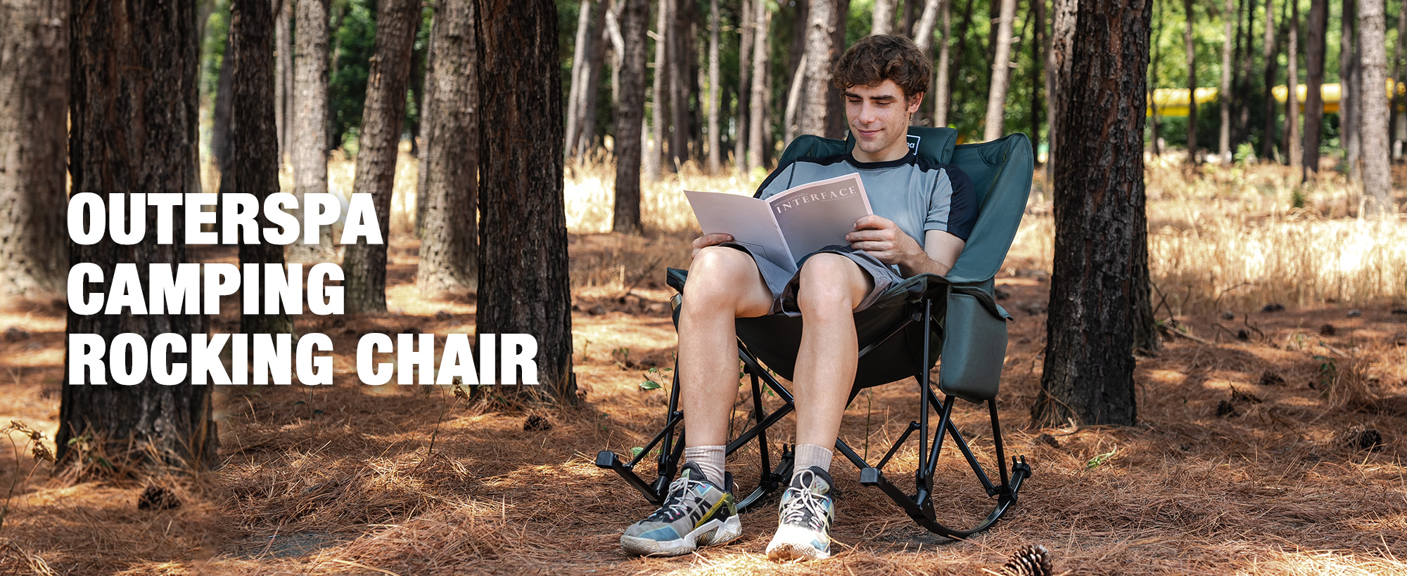 Hizypaixin Oversized Rocking Camping Chair For Adults With Headrest, Portable - View #6