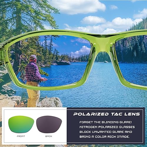 Miniatura 4 de Nitrogen Gafas de sol deportivas polarizadas envolventes para hombres y mujeres, UV400, para conducir, pescar, correr, gafas de sol
