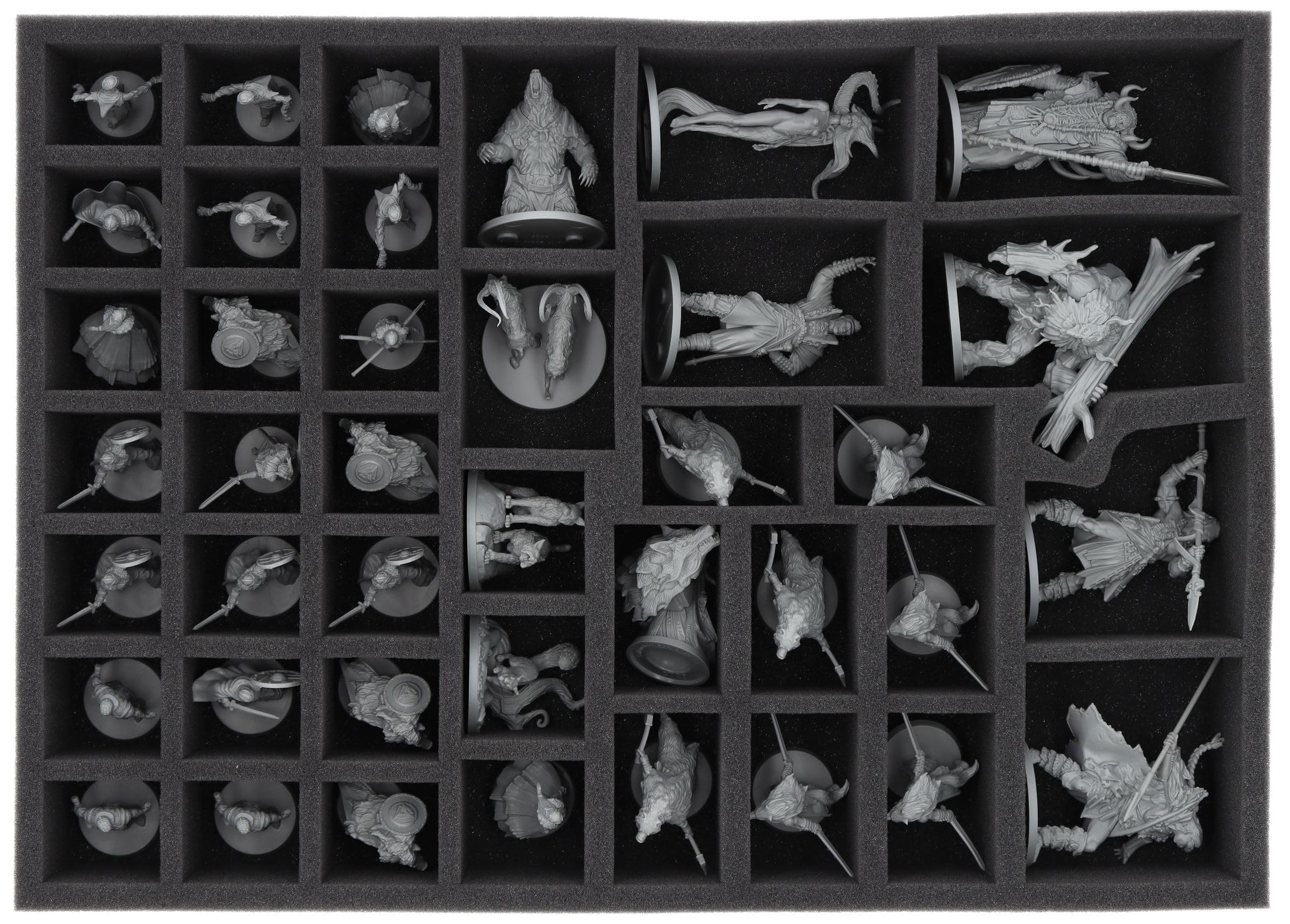 Zestaw piankowy Feldherr kompatybilny z Mythic Battles: Ragnarök - gra podstawowa - miniatury - Wygodne wkładki piankowe do sortowania i ochrony figurek