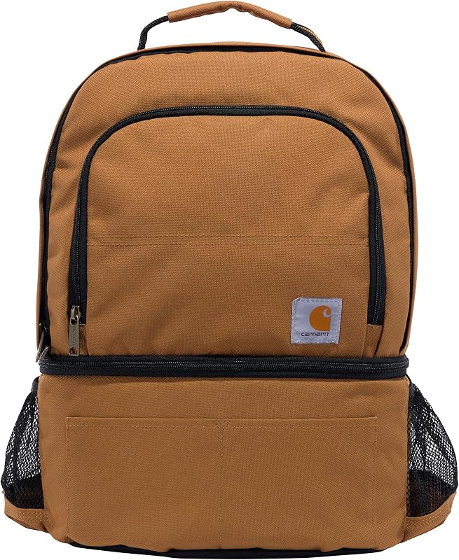Insulated 24 Can Two Compartment Cooler Backpack, Backpack with Fully-Insulated Cooler Base, Carhartt Brown
