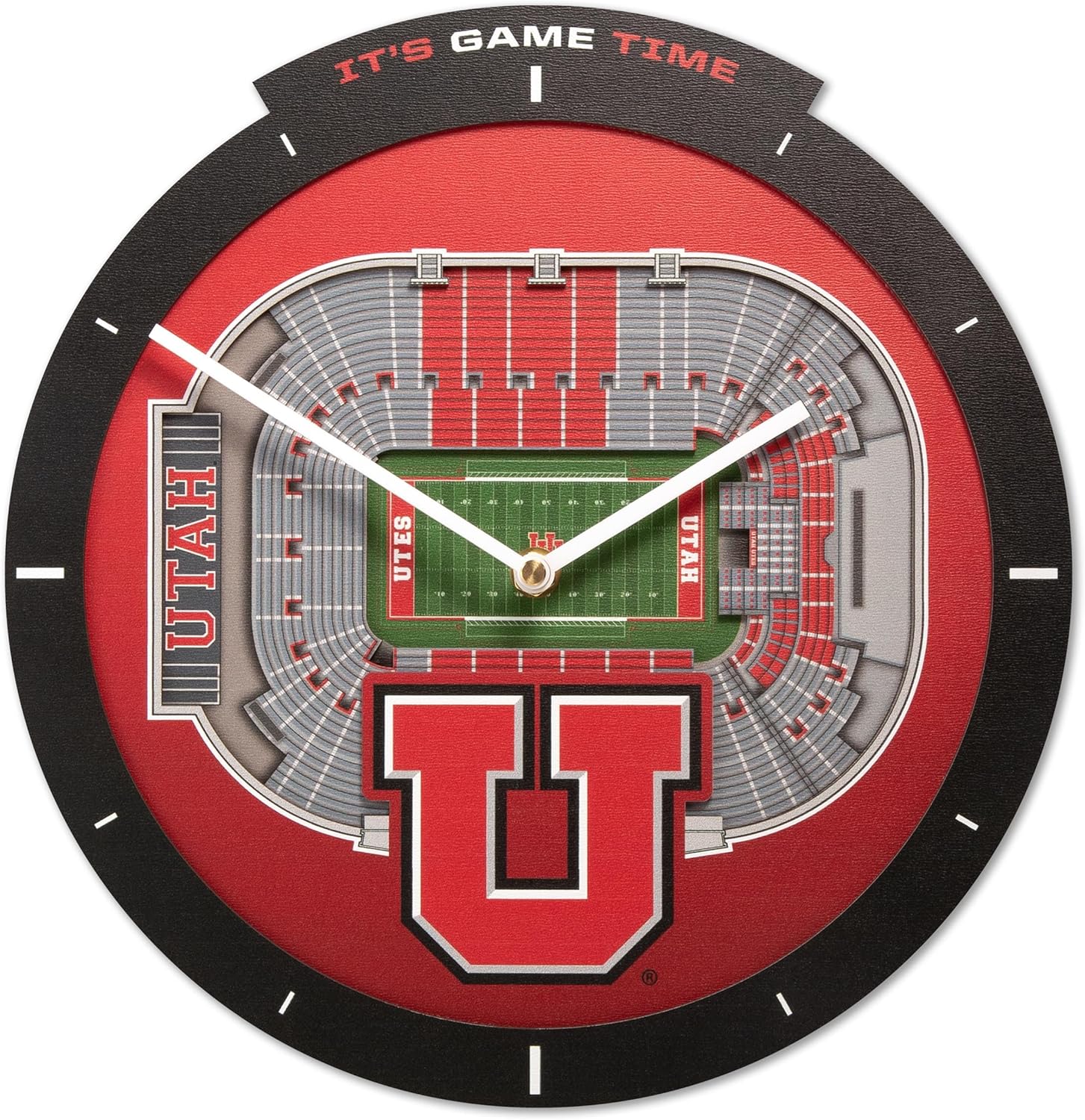 YouTheFan NCAA Utah Utes 3D StadiumView Clock