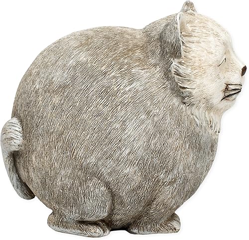 Miniatura 4 de Roman Figura de jardín Pudgy Pal, 75263, gato de pie, 7.25 pulgadas de alto