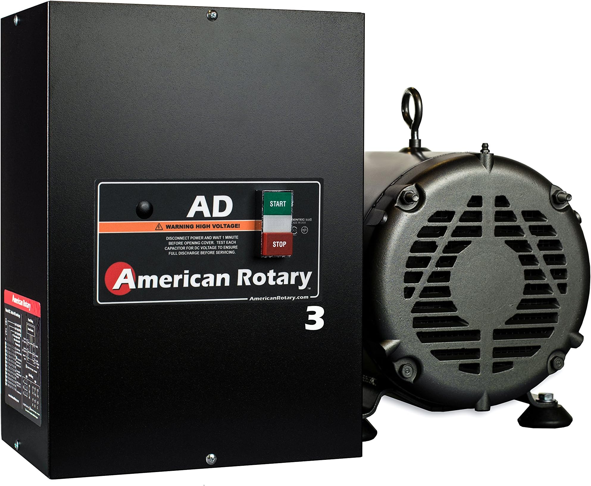 Rotary Phase Converter AD3 - 3 HP Digital Controls Heavy Duty CNC Made in USA