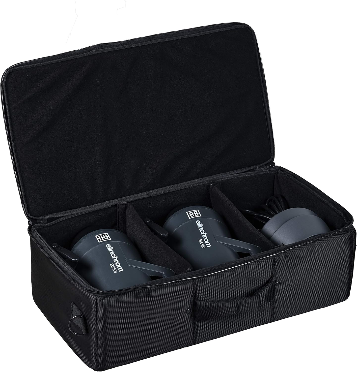 Elinchrom ELC 500 monolight with a softbox attached