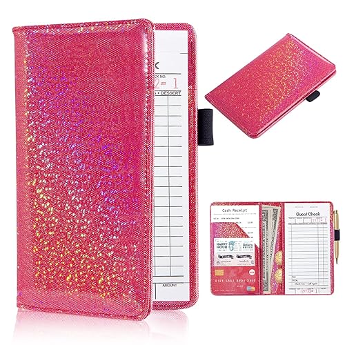 Miniatura 7 de ACdream - Libretas de servicio para camarera, libreta de anotación de comensales, lindo organizador de piel y cartera, para presentar la cuenta