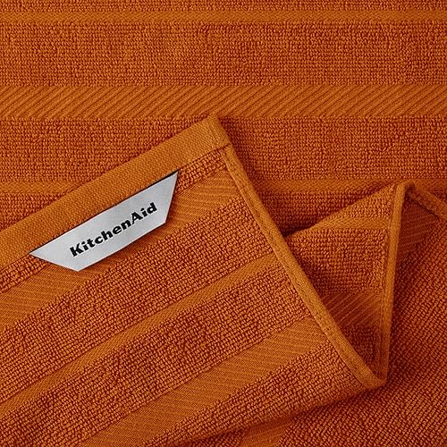 Miniatura 3 de KitchenAid Albany - Juego de 4 toallas de cocina, naranja mielblanco, 16 x 26 pulgadas